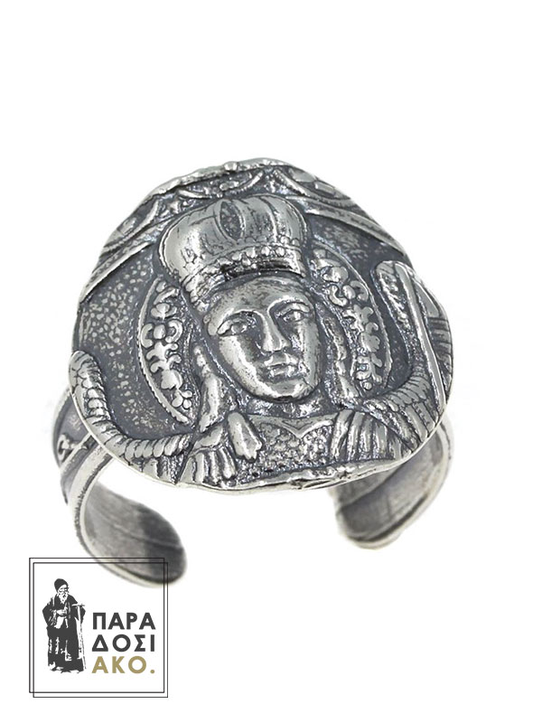 Δαχτυλίδι Αρχαγγέλου Ταξιάρχη Μιχαήλ οξυντέ από ασήμι 925 