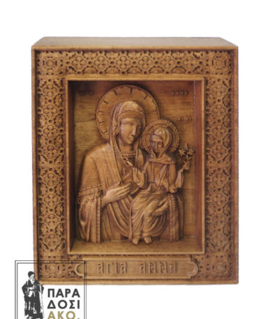 Ξύλινη σκαλιστή εικόνα της Αγίας Άννας